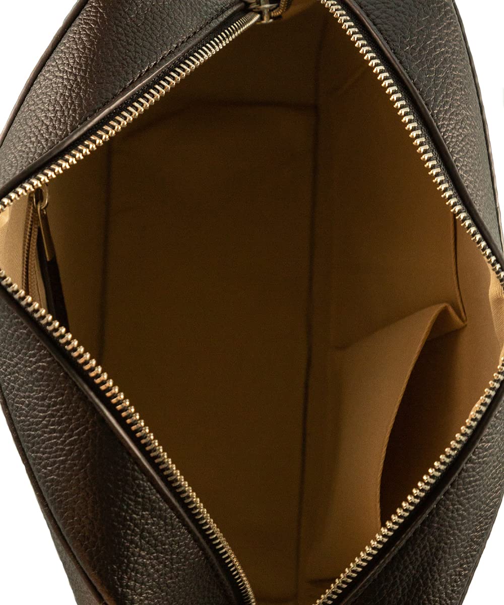 Pinafore Pebble Vegan Leather Crossbody Fashion Shoulder Bag with Adjustable Guitar Strap