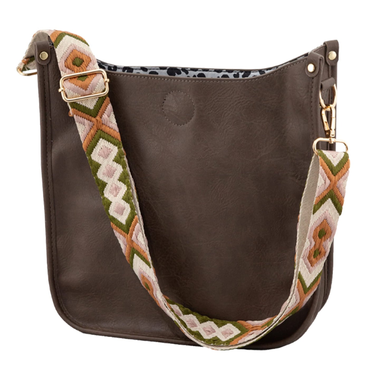 In 7 Colors Vegan Leather Crossbody Shoulder Bag Purse w/ Adjustable Guitar Strap