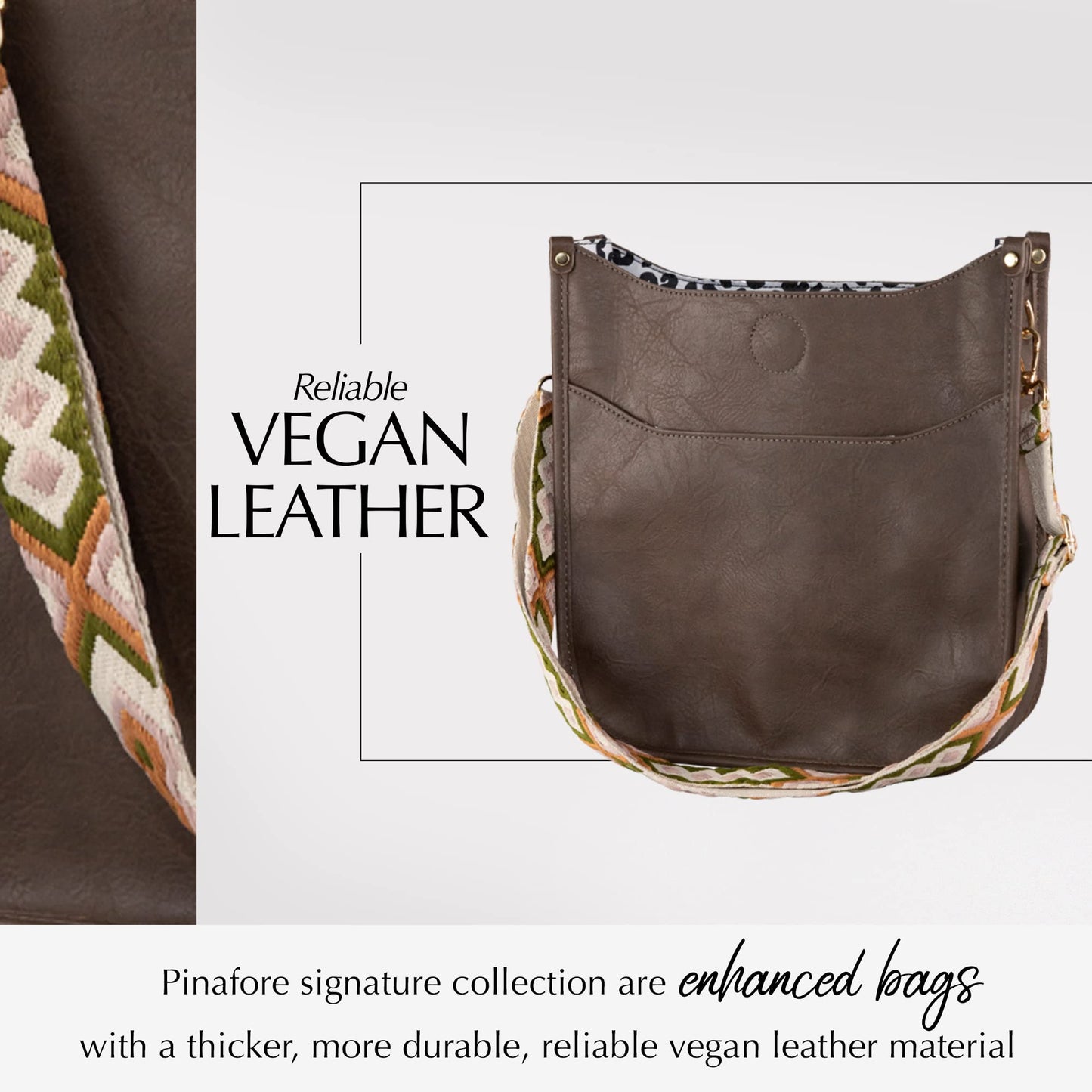 In 7 Colors Vegan Leather Crossbody Shoulder Bag Purse w/ Adjustable Guitar Strap
