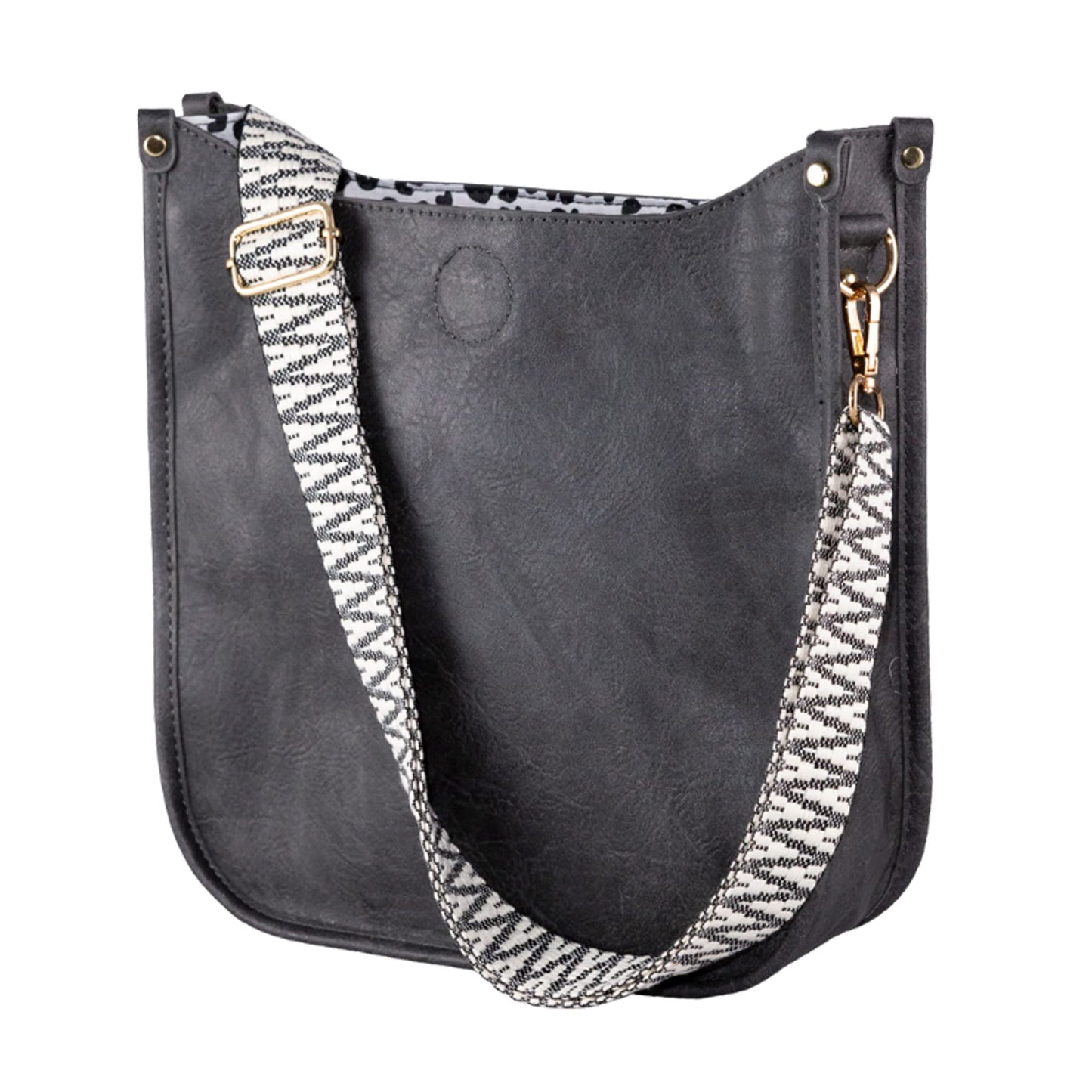 In 7 Colors Vegan Leather Crossbody Shoulder Bag Purse w/ Adjustable Guitar Strap