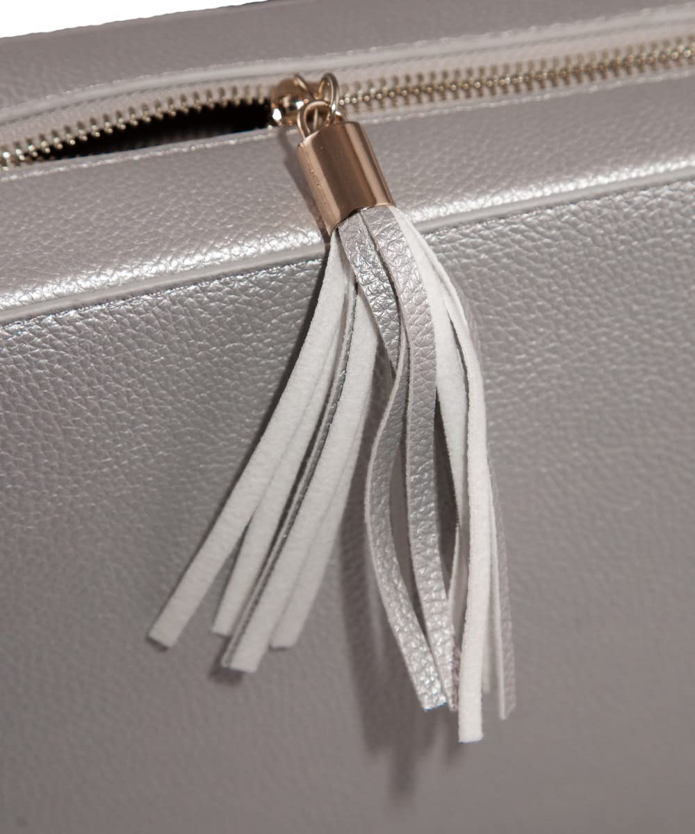 Pinafore Pebble Vegan Leather Crossbody Fashion Shoulder Bag with Adjustable Guitar Strap