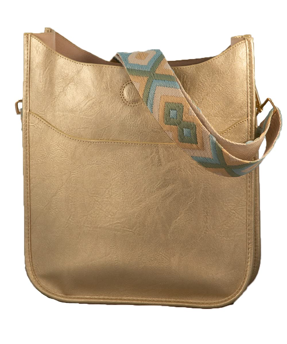 In 7 Colors Vegan Leather Crossbody Shoulder Bag Purse w/ Adjustable Guitar Strap