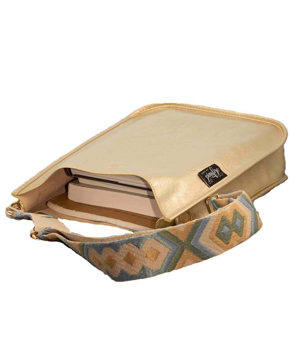 In 7 Colors Vegan Leather Crossbody Shoulder Bag Purse w/ Adjustable Guitar Strap