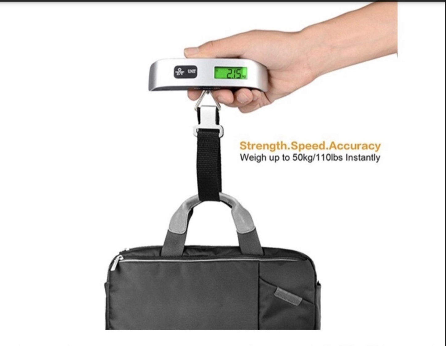 Luggage Scale, KZ 110lb/50kg Hanging Luggage Weight Scale for Travel (silver)