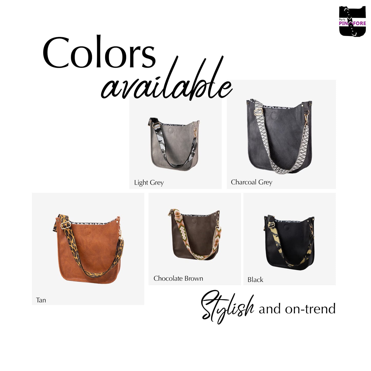 In 7 Colors Vegan Leather Crossbody Shoulder Bag Purse w/ Adjustable Guitar Strap