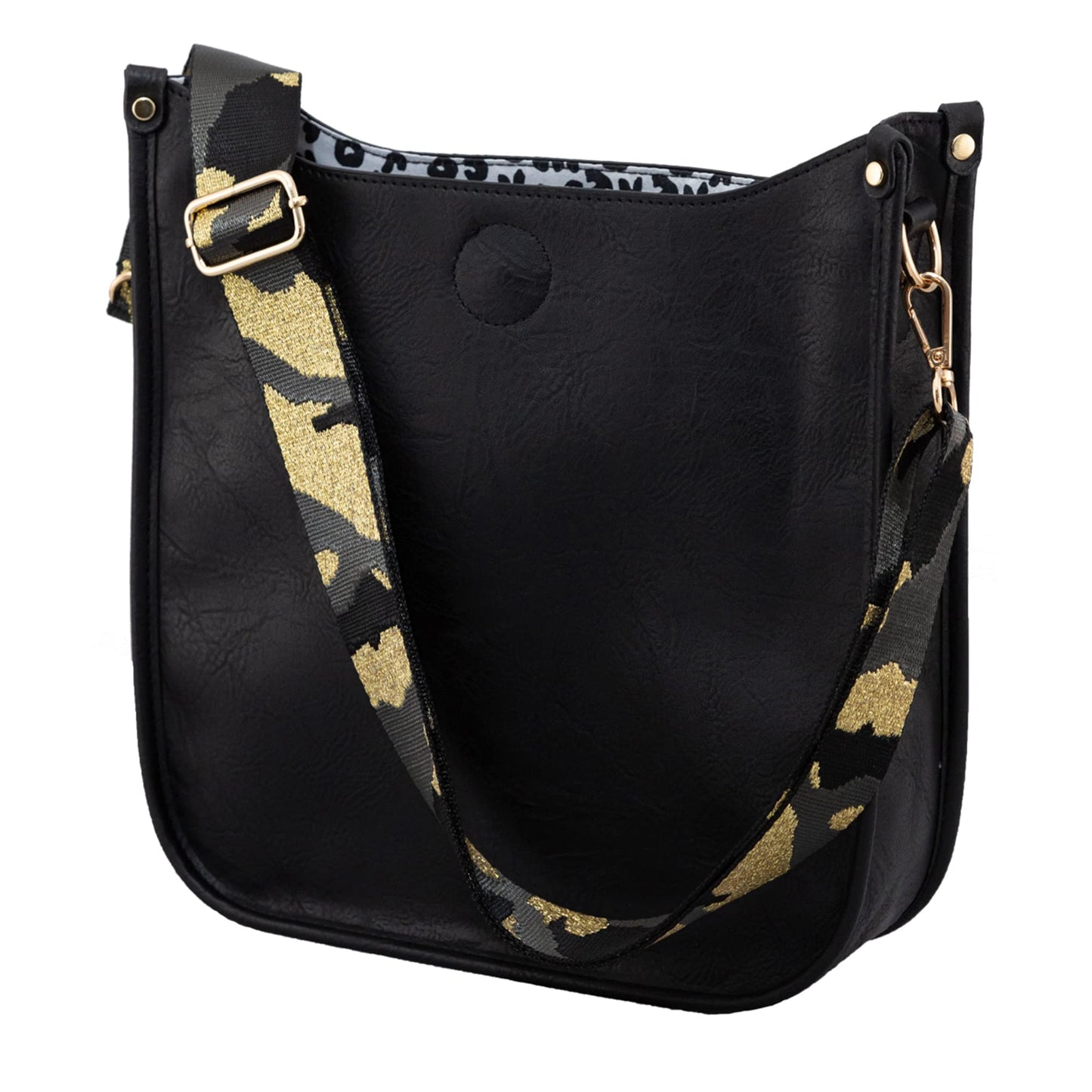 In 7 Colors Vegan Leather Crossbody Shoulder Bag Purse w/ Adjustable Guitar Strap
