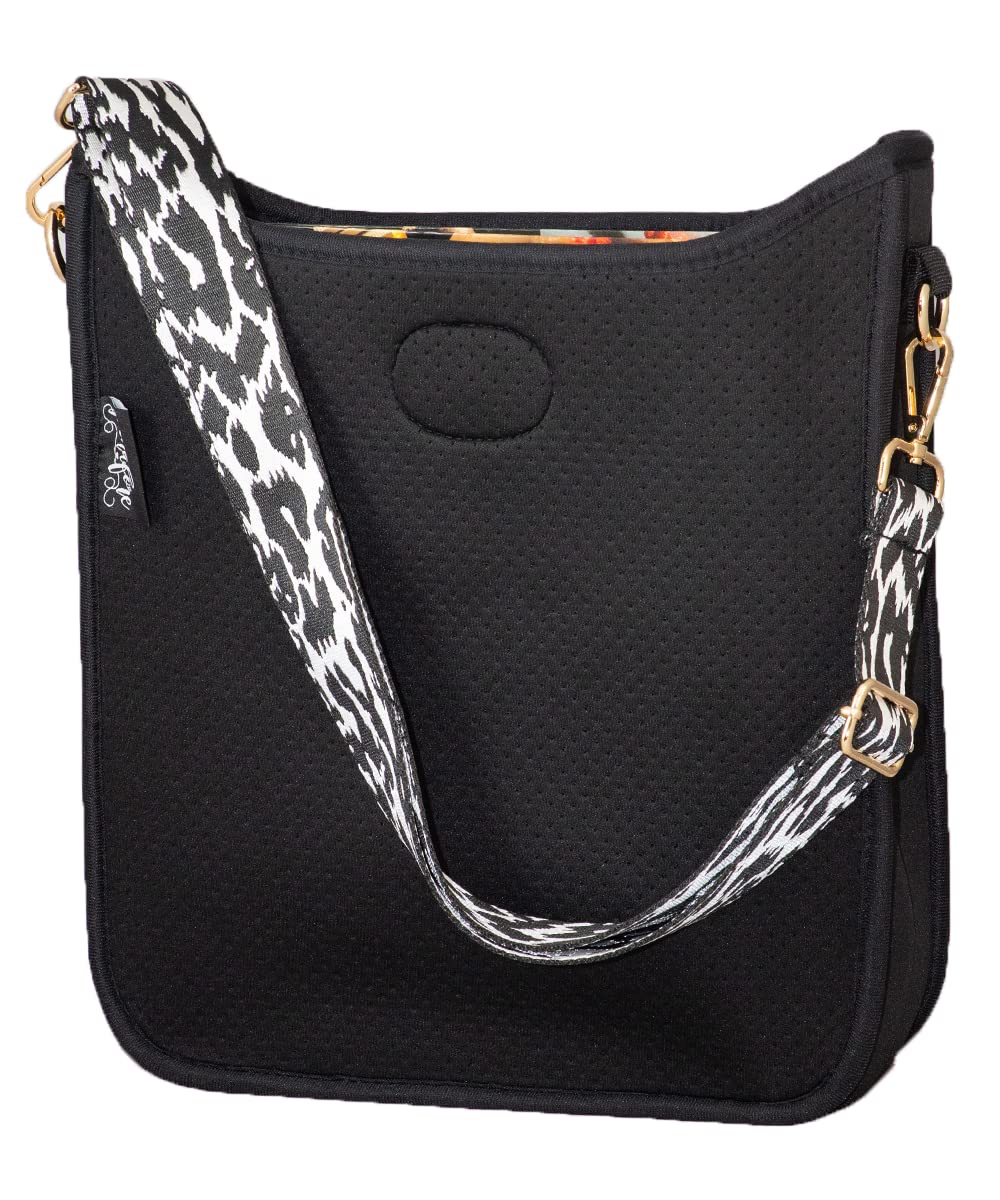 Pinafore Crossbody Neoprene Messenger Bag with Adjustable Guitar Strap