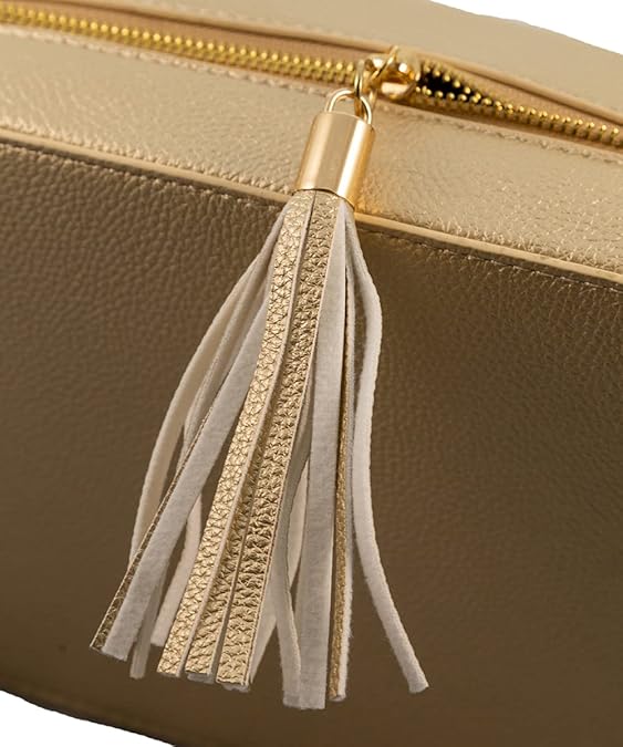 Pinafore Pebble Vegan Leather Crossbody Fashion Shoulder Bag with Adjustable Guitar Strap