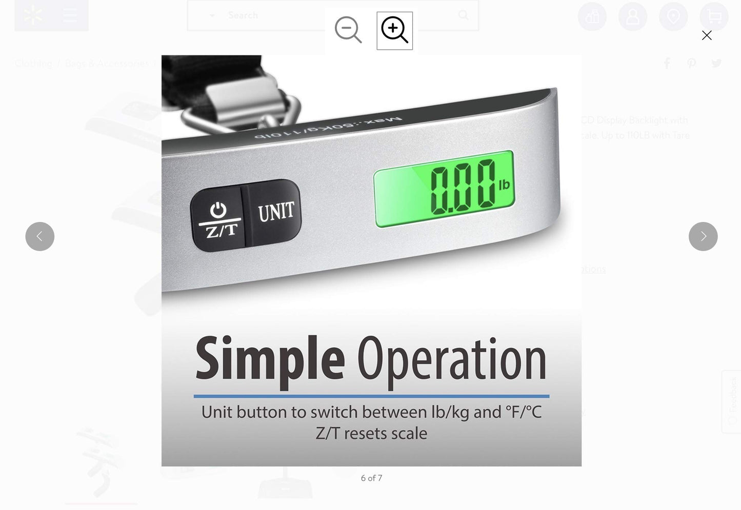 Luggage Scale, KZ 110lb/50kg Hanging Luggage Weight Scale for Travel (silver)