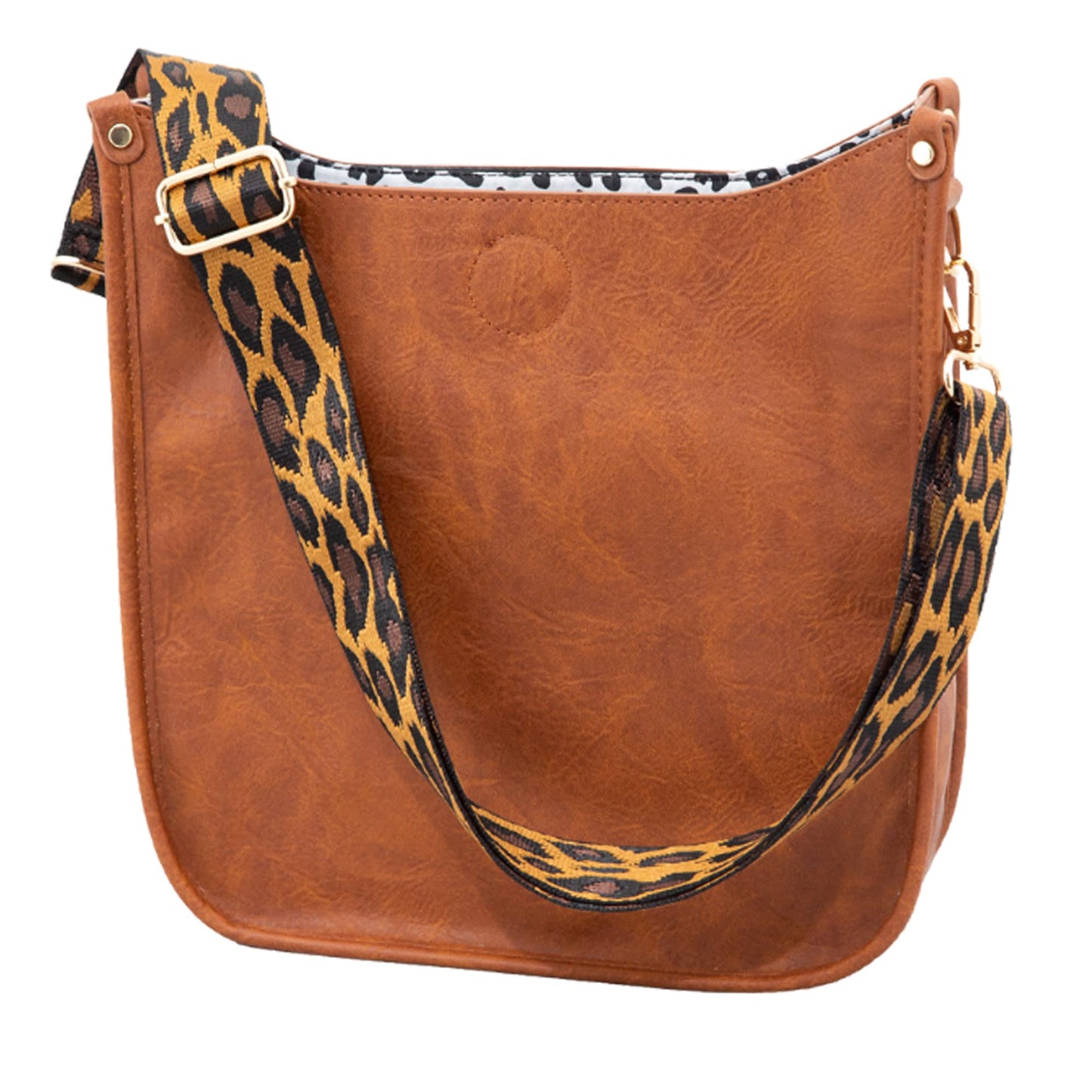 In 7 Colors Vegan Leather Crossbody Shoulder Bag Purse w/ Adjustable Guitar Strap